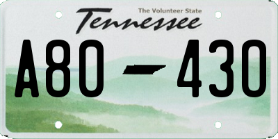 TN license plate A8043O