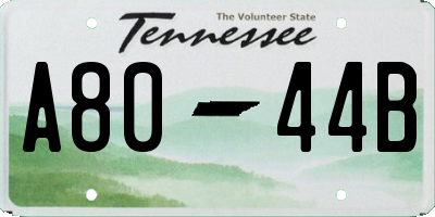 TN license plate A8044B