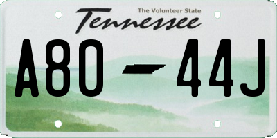 TN license plate A8044J