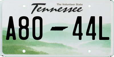 TN license plate A8044L