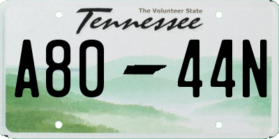 TN license plate A8044N