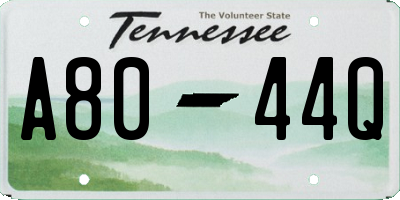 TN license plate A8044Q