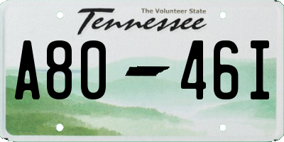 TN license plate A8046I