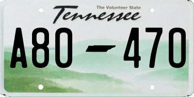TN license plate A8047O