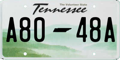 TN license plate A8048A