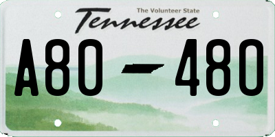 TN license plate A8048O