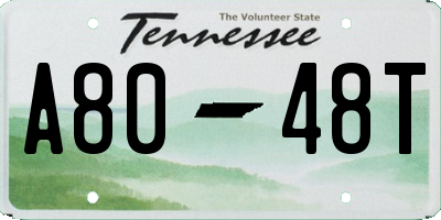 TN license plate A8048T