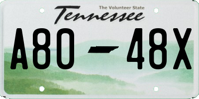 TN license plate A8048X