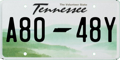 TN license plate A8048Y