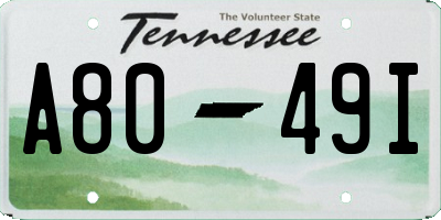 TN license plate A8049I