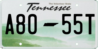 TN license plate A8055T