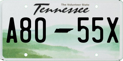 TN license plate A8055X