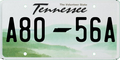 TN license plate A8056A