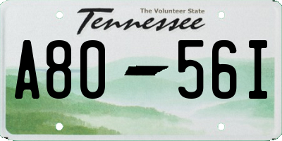 TN license plate A8056I