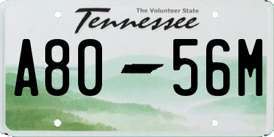 TN license plate A8056M