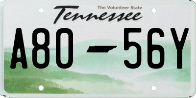TN license plate A8056Y