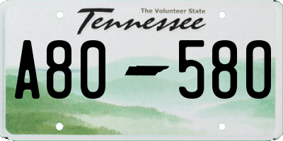 TN license plate A8058O