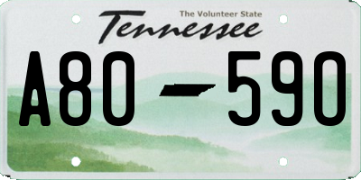 TN license plate A8059O