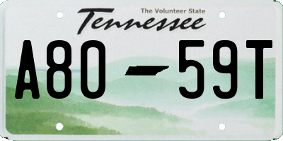 TN license plate A8059T