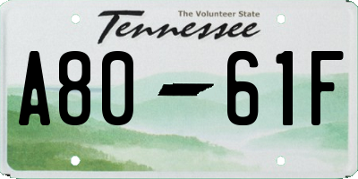 TN license plate A8061F