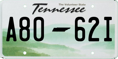TN license plate A8062I
