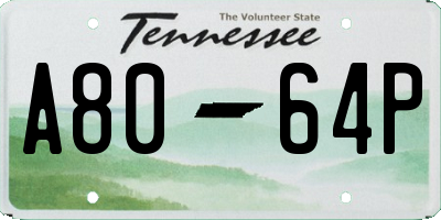 TN license plate A8064P