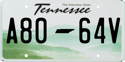 TN license plate A8064V