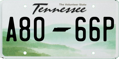 TN license plate A8066P