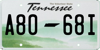 TN license plate A8068I