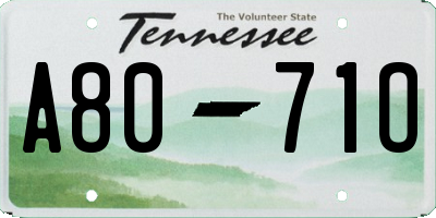 TN license plate A8071O