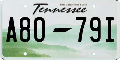 TN license plate A8079I