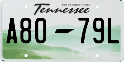 TN license plate A8079L