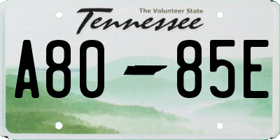 TN license plate A8085E