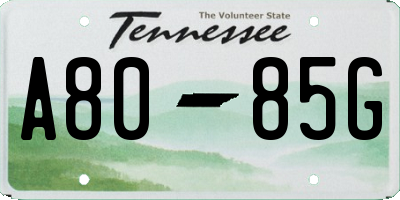 TN license plate A8085G