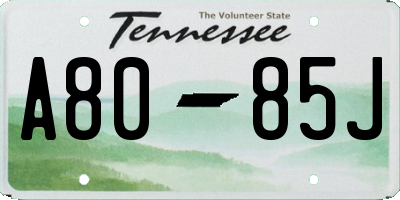 TN license plate A8085J
