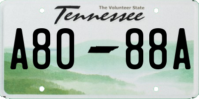 TN license plate A8088A