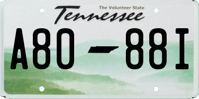 TN license plate A8088I