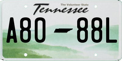 TN license plate A8088L