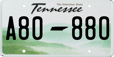 TN license plate A8088O