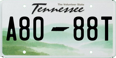 TN license plate A8088T