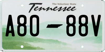TN license plate A8088V