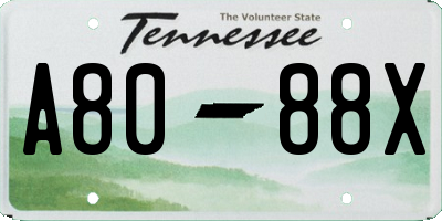 TN license plate A8088X