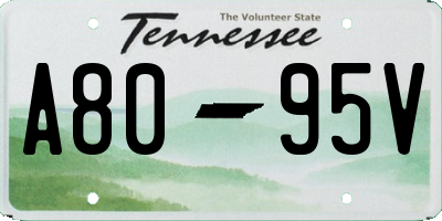 TN license plate A8095V