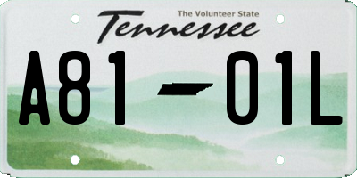 TN license plate A8101L