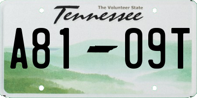 TN license plate A8109T