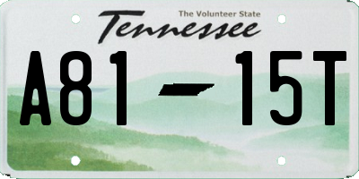 TN license plate A8115T