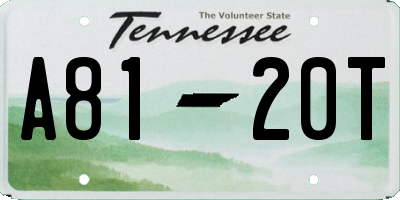 TN license plate A8120T