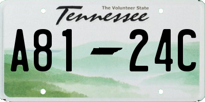 TN license plate A8124C