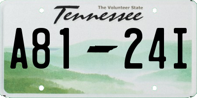 TN license plate A8124I