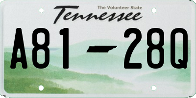 TN license plate A8128Q